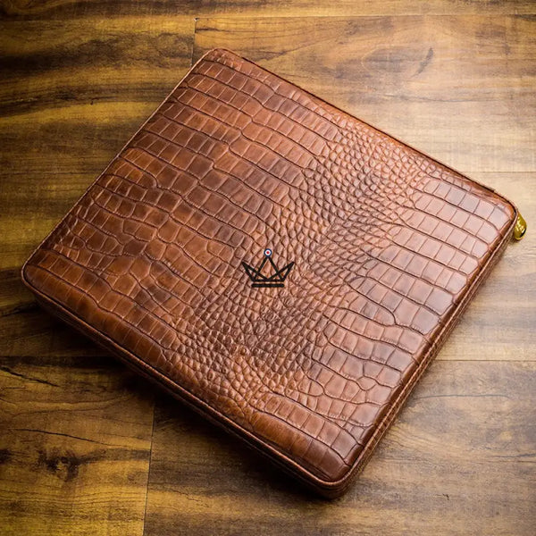 Cave à Cigares QUADRA — Cuir & Cèdre Espagnol, 10 Cigares, Voyage | Humidor Cuir, Quadra Marron