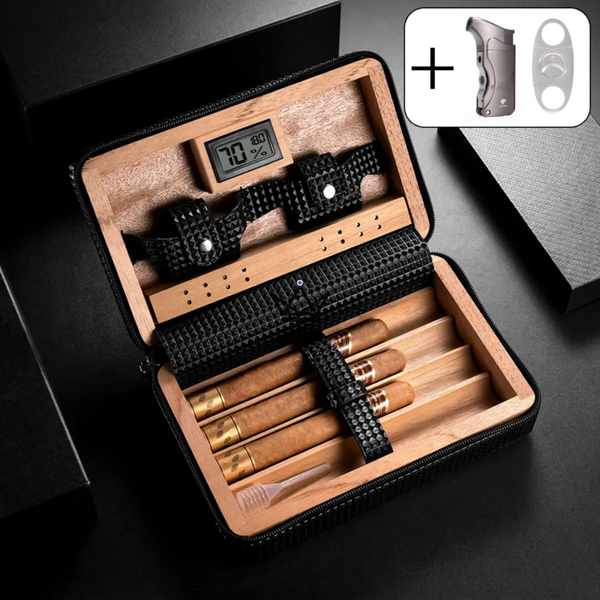 Cave à cigare de voyage - SIGNATURE STYLE - - - Cadeau, Noël, Anniversaire, Original, Fête des pères, fête des mères - Atelier Atypique