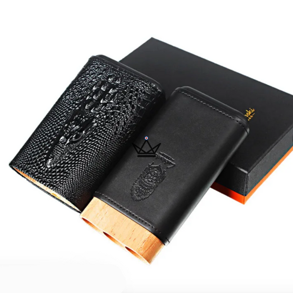 Etui à cigare en cuir - Wild Cedar - - etui cigare - Cadeau, Noël, Anniversaire, Original, Fête des pères, fête des mères - Atelier Atypique