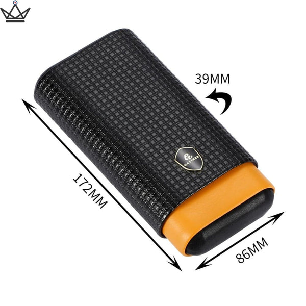 Etui de voyage cuir SUNY WOOD - 3 cigares - - Etui à cigare - Cadeau, Noël, Anniversaire, Original - Atelier Atypique