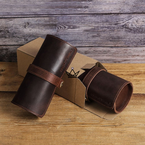 Etui de voyage pour montre automatique en cuir - ChronoGuard (personnalisable) - - etui montre personnalisable - Cadeau, Noël, Anniversaire, Original - Atelier Atypique