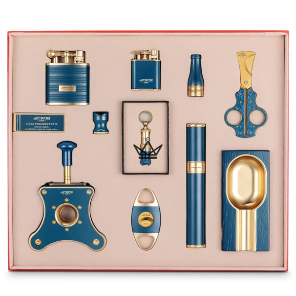 Coffret du Cigare de luxe 10 pièces - EZOV - - Briquet Out - Cadeau, Noël, Anniversaire, Original - Atelier Atypique