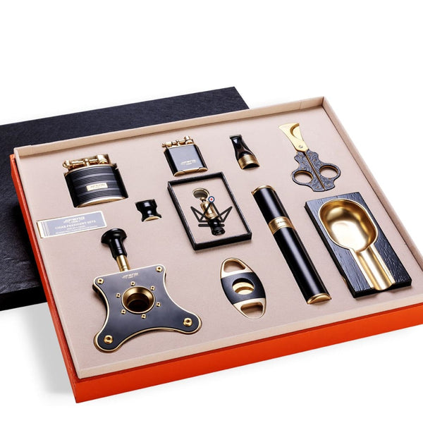 Coffret du Cigare de luxe 10 pièces - EZOV - - Briquet Out - Cadeau, Noël, Anniversaire, Original - Atelier Atypique