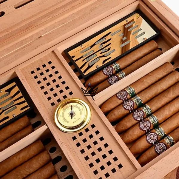 Cave à Cigares de luxe - Domus Aurum - - cave a cigare - Cadeau, Noël, Anniversaire, Original, Fête des pères, fête des mères - Atelier Atypique