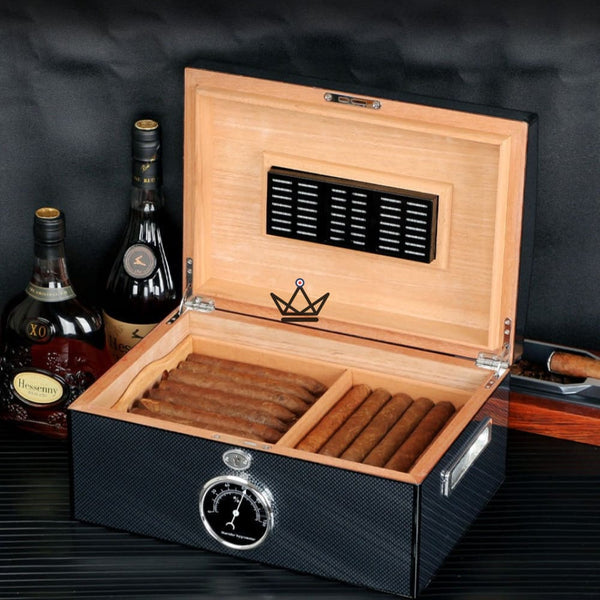 Cave à Cigare - Troubadour Carbone - - Cave à cigare Out - Cadeau, Noël, Anniversaire, Original - Atelier Atypique