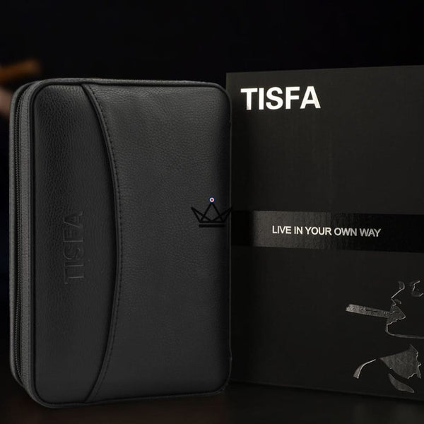 Pack Cave à cigare de voyage en cuir + Briquet - TISFA STYLE - - cave a cigare - Cadeau, Noël, Anniversaire, Original - Atelier Atypique