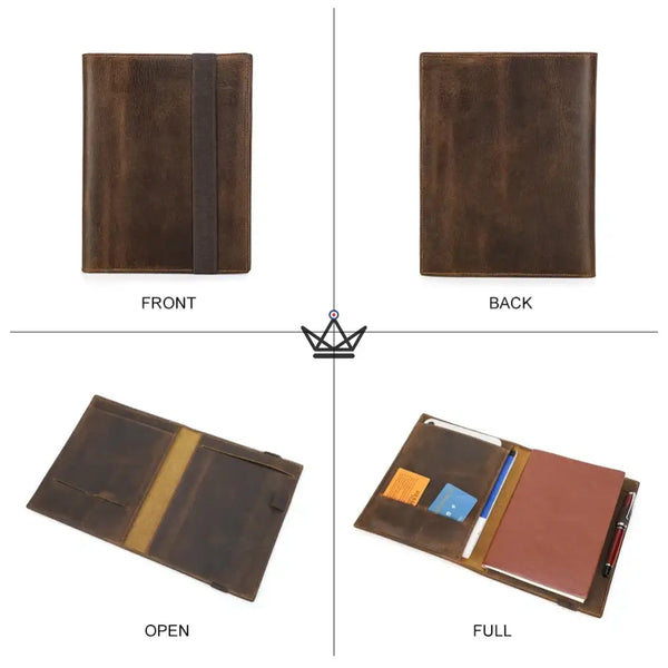 Porte-documents en cuir personnalisable - Tablette & carnet A5 / B5 - VOYAGEUR Folio