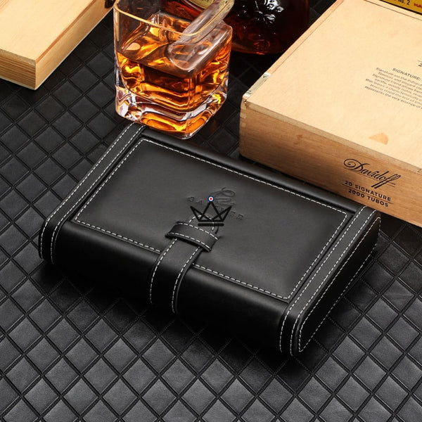 Etui de voyage cuir 4 cigares - HUTCH - - Etui à cigare Out - Cadeau, Noël, Anniversaire, Original - Atelier Atypique