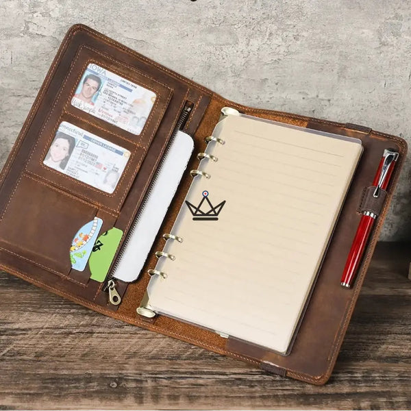 Organiseur A5 en Cuir personnalisable — VOYAGEUR Galenda