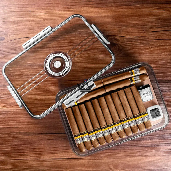 Cave à Cigare - CRYSTAL TIME - - cave a cigare - Cadeau, Noël, Anniversaire, Original - Atelier Atypique