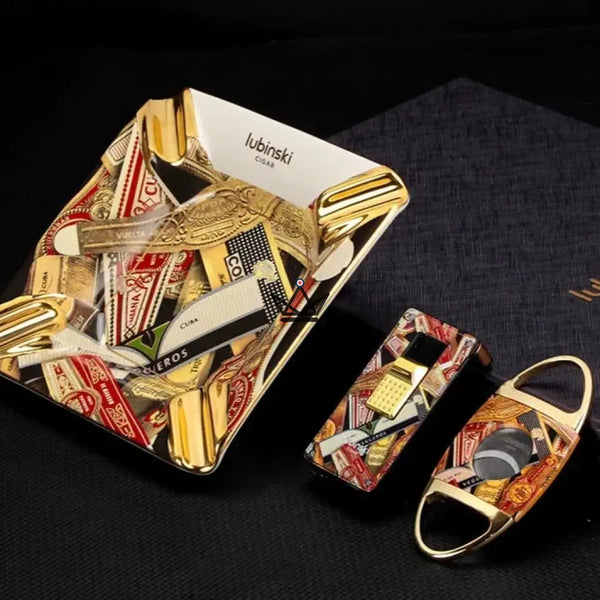 Pack Accessoires cigare de Luxe - Maestro Stars - - coffret cigare - Cadeau, Noël, Anniversaire, Original, Fête des pères, fête des mères - Atelier Atypique