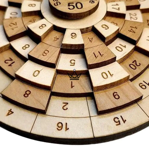 Casse-Tête Mathématique - Addition des Anneaux pour Atteindre 50 - - casse-tete - Cadeau, Noël, Anniversaire, Original, Fête des pères, fête des mères - Atelier Atypique