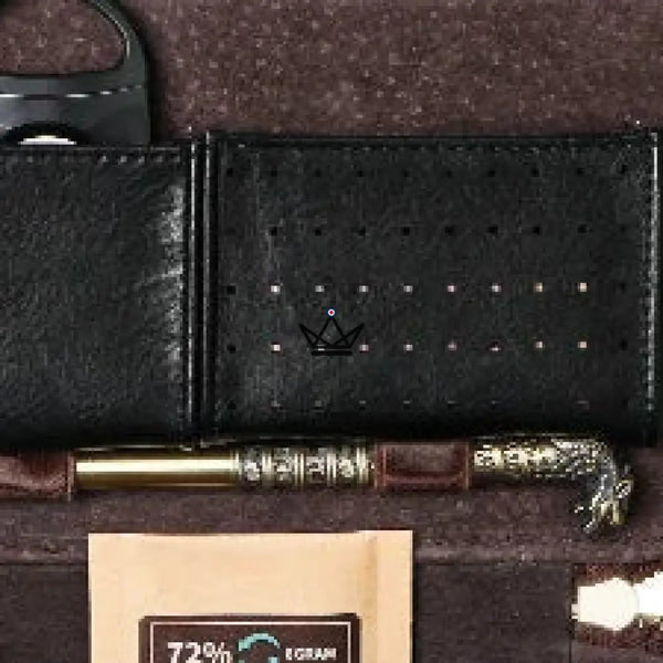 Étui à cigares Magyars Wood — plateau cèdre 5 cigares, coupe-cigare double lame, aiguille tête de dragon & kit Boveda 72 % – 9/12