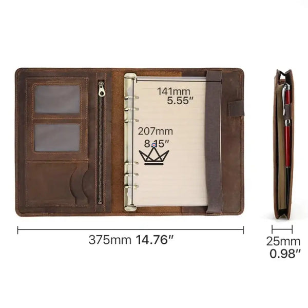 Organiseur A5 en Cuir personnalisable — VOYAGEUR Galenda