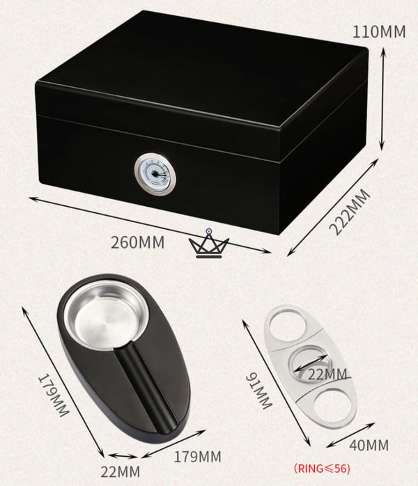 Coffret à cigare - FIFTY LUNARIS - - cave a cigare - Cadeau, Noël, Anniversaire, Original - Atelier Atypique