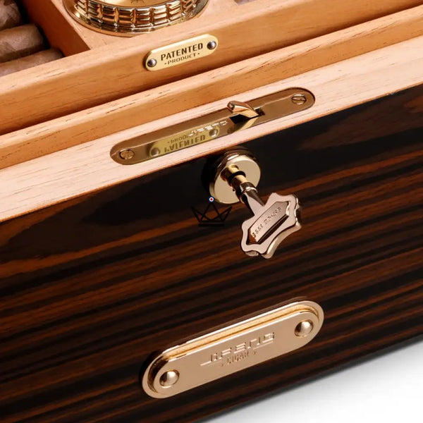 Cave à Cigare Premium - Majestatis Doublis - - cave - Cadeau, Noël, Anniversaire, Original, Fête des pères, fête des mères - Atelier Atypique