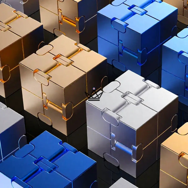 Cube infini en métal anti-stress de bureau - SPIRA