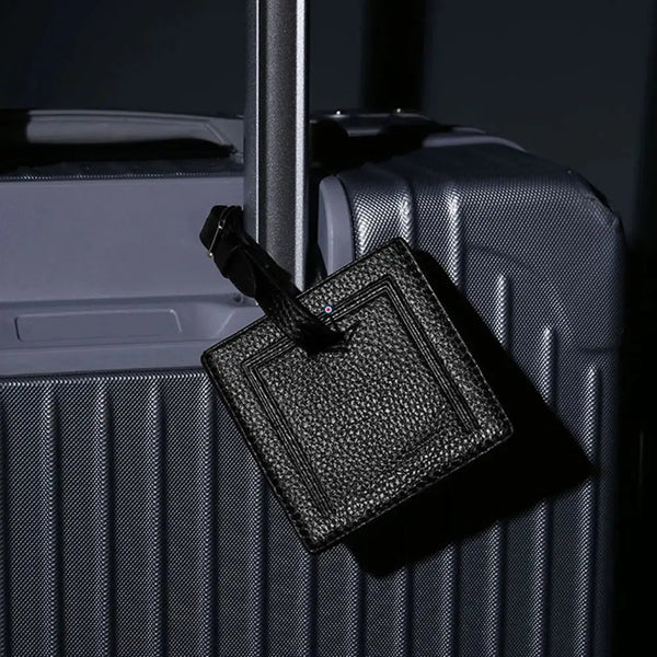 Personalisierbarer Gepäckanhänger aus Leder – Voyageur-Wappen