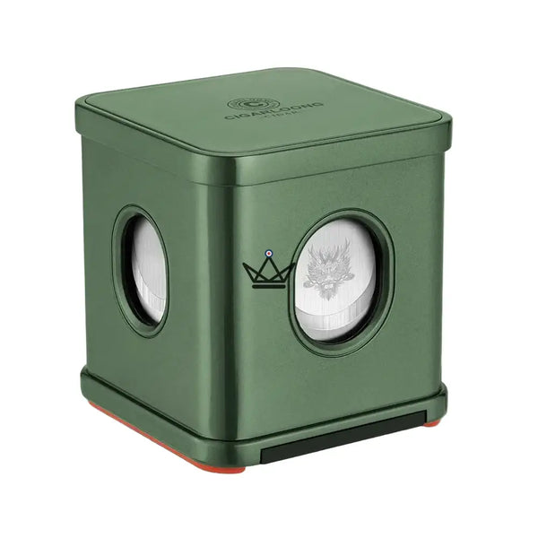 Coupe-Cigare de Bureau Dragon Town Cube — 3 Coupes, Vert Empire