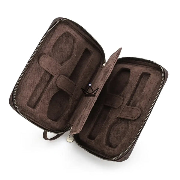 Étui Voyage Montres personnalisable – Voyageur Keeper — Cuir Pleine Fleur, 4 Tailles : 2 à 8 Montres – 10/20