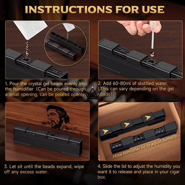 Humidificateur à cigare – Linear Crystal Duo (lot de 2)