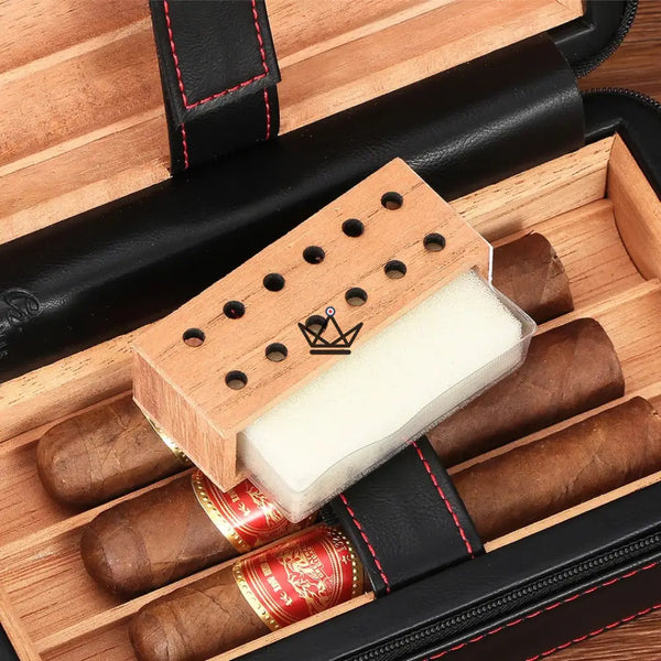 Cave à cigare de voyage en cuir - CLINT Original - - cave a cigare - Cadeau, Noël, Anniversaire, Original, Fête des pères, fête des mères - Atelier Atypique