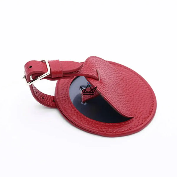 Personalisierbarer Gepäckanhänger aus Leder – Voyageur-Wappen