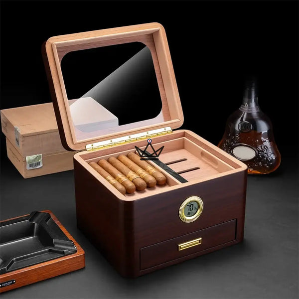 Cave à Cigares - Équinoxe - - cave a cigare - Cadeau, Noël, Anniversaire, Original, Fête des pères, fête des mères - Atelier Atypique