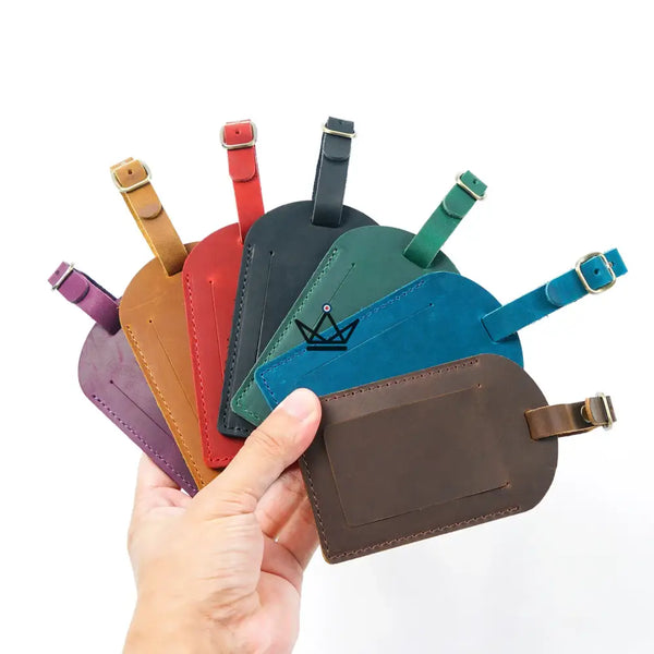 Étiquette à Bagage personnalisable en Cuir – Voyageur Tag