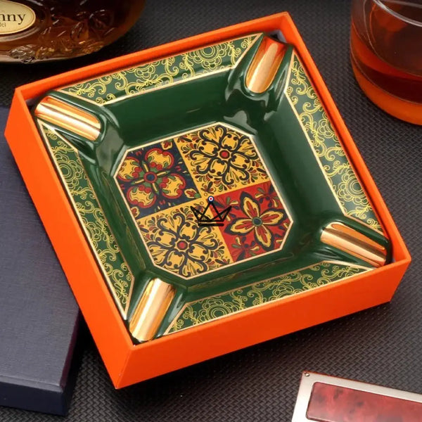 Cendrier à Cigare de Luxe - Lys Impérial - - cendrier - Cadeau, Noël, Anniversaire, Original, Fête des pères, fête des mères - Atelier Atypique