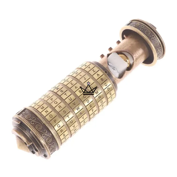 Cryptex Da Vinci – Bronzene verschlüsselte Nachrichtentruhe