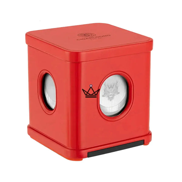 Coupe-Cigare de Bureau Dragon Town Cube — 3 Coupes, Rouge Laque