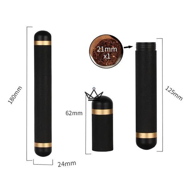 Tube à cigare - Aurora Zamak - - etui cigare - Cadeau, Noël, Anniversaire, Original, Fête des pères, fête des mères - Atelier Atypique