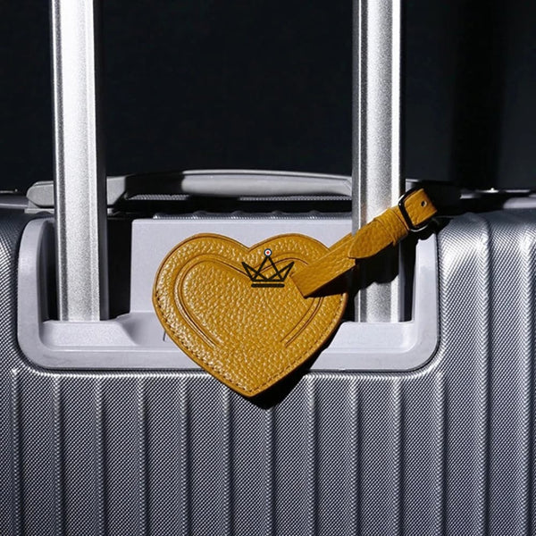 Personalisierbarer Gepäckanhänger aus Leder – Voyageur-Wappen