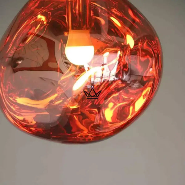Lustre suspension Luminaire — Melt, Orange Sanguine / 15 cm