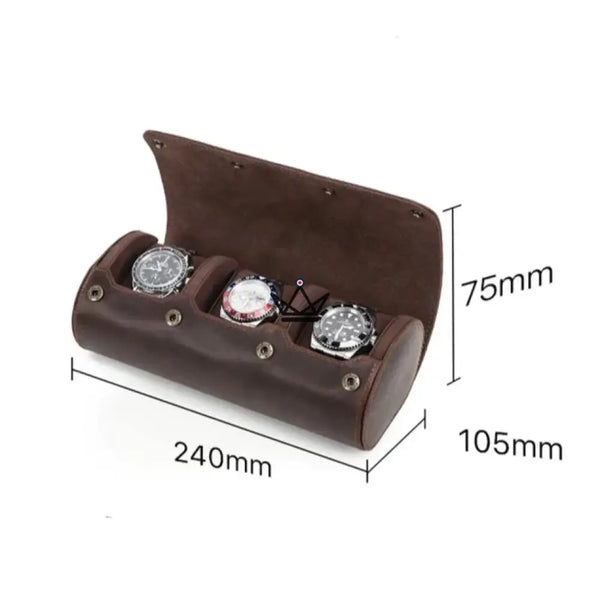 Etui de voyage pour montre automatique en cuir - TimeGuardian (personnalisable) - - etui montre personnalisable - Cadeau, Noël, Anniversaire, Original - Atelier Atypique