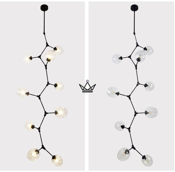 Lustre plafonnier industriel articulé - Branching Bubble Vertigo - - luminaire - Cadeau, Noël, Anniversaire, Original - Atelier Atypique