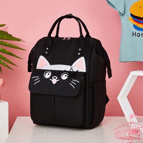 sac de maternité à langer liste de naissance bebe nouveau né chaton noir
