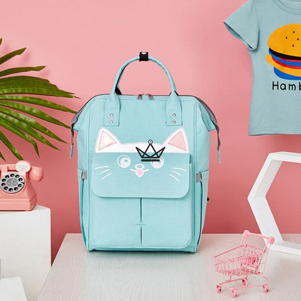 sac de maternité à langer liste de naissance bebe nouveau né chaton bleu ciel