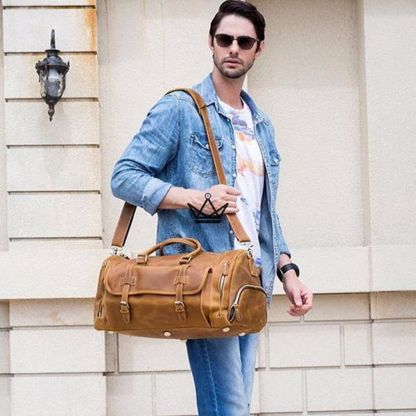 Sac de voyage en cuir vintage - HORSE - Atelier Atypique