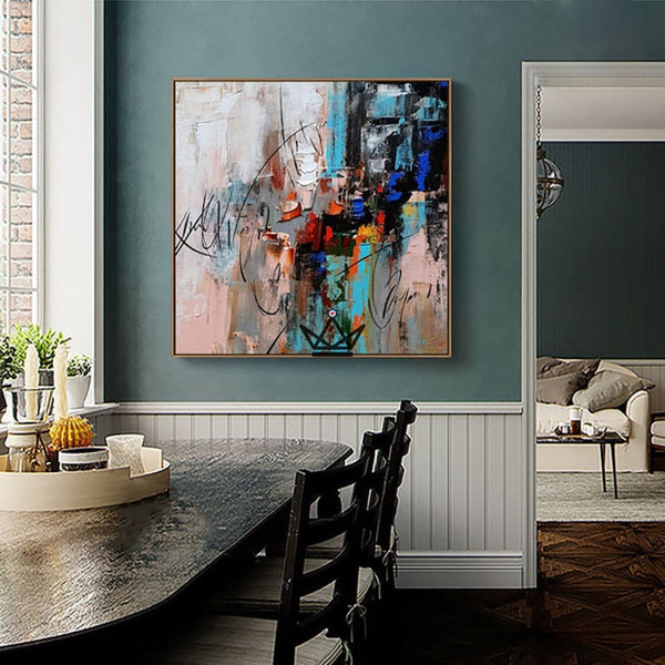 Peinture à l'huile sur toile XXL - Fusion Chromatique - - toile - Cadeau, Noël, Anniversaire, Original - Atelier Atypique