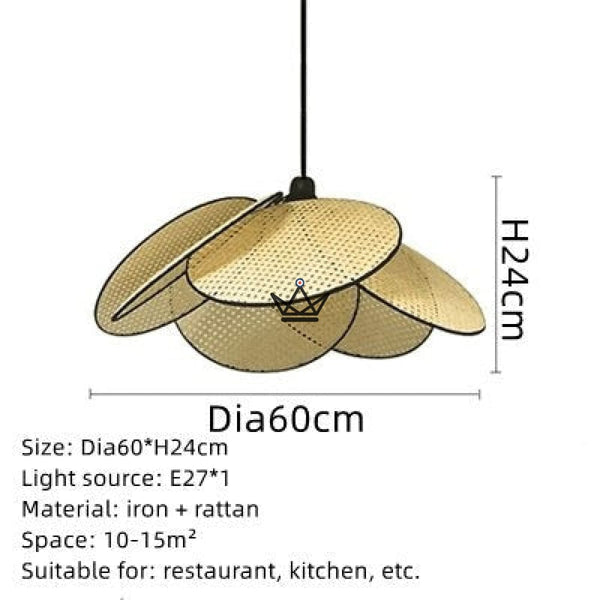 Lustre suspension Luminaire - Screen Rotin - - luminaire - Cadeau, Noël, Anniversaire, Original - Atelier Atypique