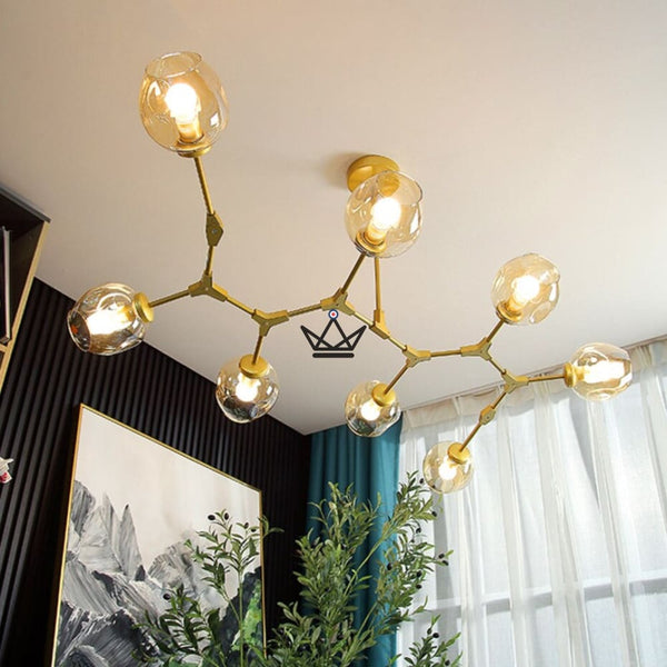 Lustre plafonnier industriel articulé - Branching Bubble - - luminaire - Cadeau, Noël, Anniversaire, Original - Atelier Atypique