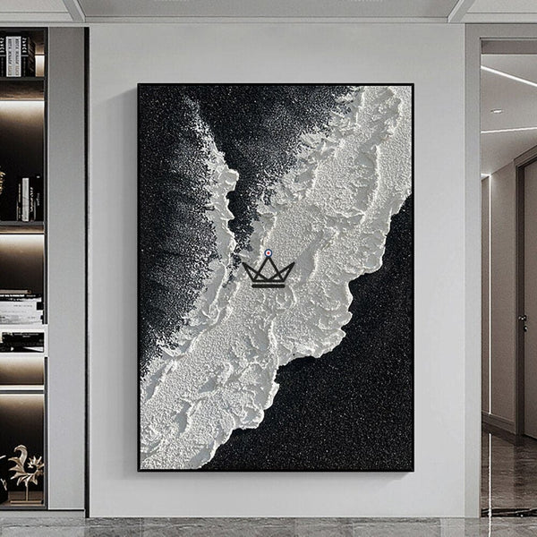 Peinture à l'huile sur toile XXL - Abstraction ondulante - - toile - Cadeau, Noël, Anniversaire, Original - Atelier Atypique