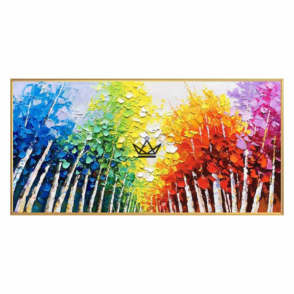 Peinture à l'huile sur toile XXL - Essence de forêt - - toile - Cadeau, Noël, Anniversaire, Original - Atelier Atypique