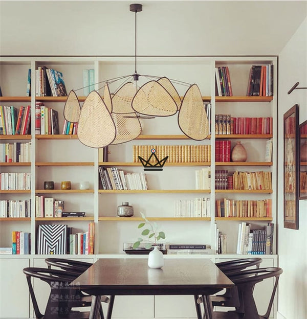 Lustre suspension Luminaire - Screen Rotin - - luminaire - Cadeau, Noël, Anniversaire, Original - Atelier Atypique