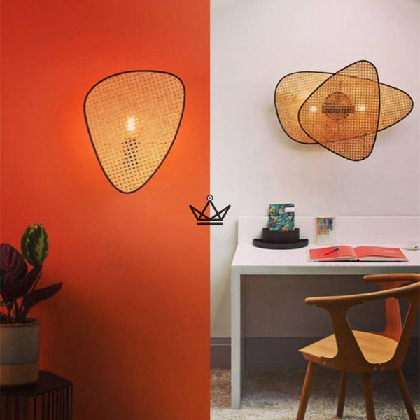 Lustre suspension Luminaire - Screen Rotin - - luminaire - Cadeau, Noël, Anniversaire, Original - Atelier Atypique