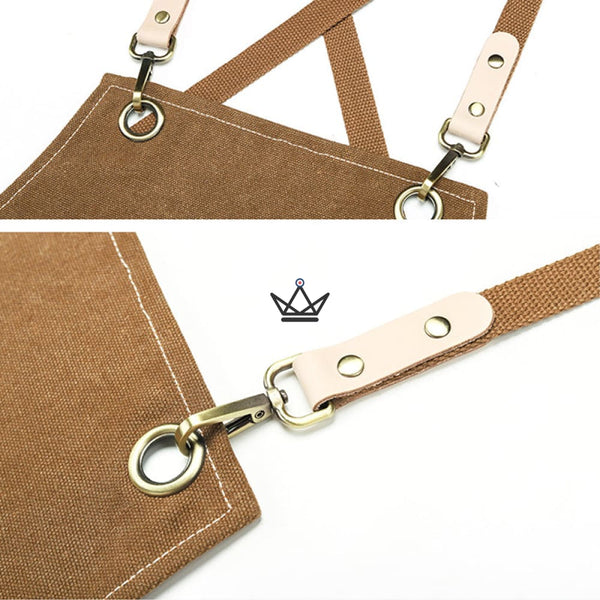 Tablier en toile vintage - WEEYI BARISTA - - Tablier de cuisine - Cadeau, Noël, Anniversaire, Original - Atelier Atypique