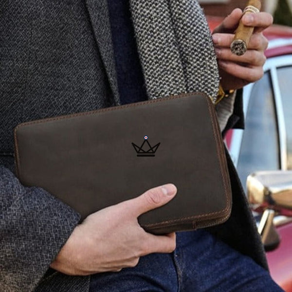 Etui à cigares en cuir personnalisable - Voyageur Prestige - - etui cigare personnalisable - Cadeau, Noël, Anniversaire, Original - Atelier Atypique