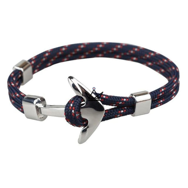 Bracelet marin ancre argentée — POSÉIDON, 1 bracelet / Marin